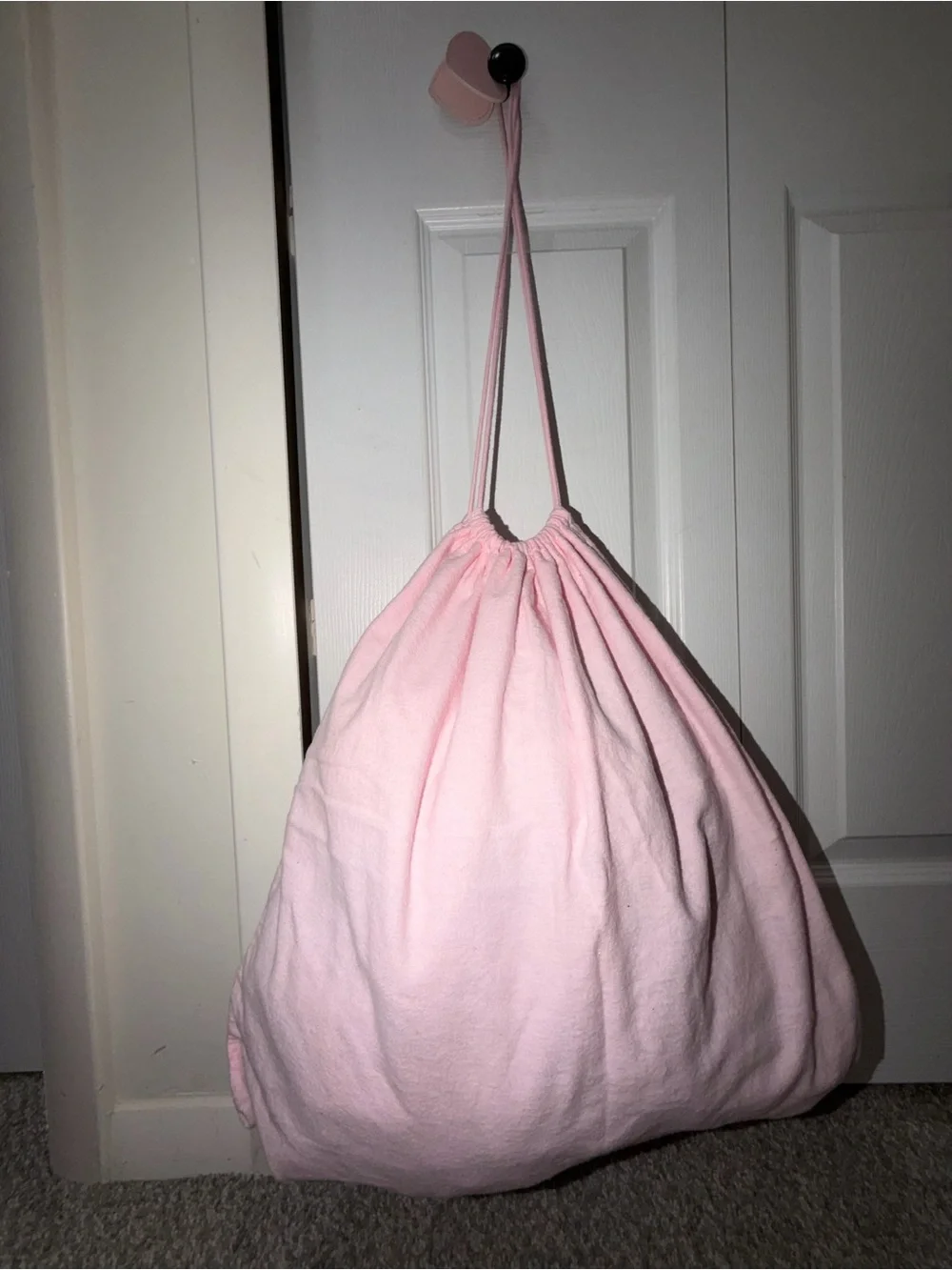 Vintage Pink Juicy Couture Draw String Storage Dust Bag Leather Hearts